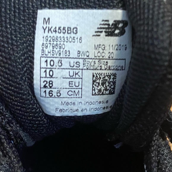 New Balance Kids Black Sneakers - Picture 4 of 4